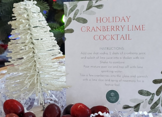 cranberry lime holiday drink