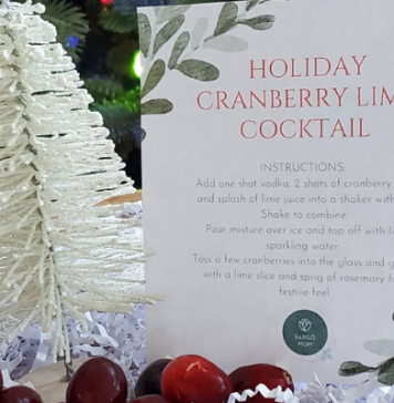 cranberry lime holiday drink
