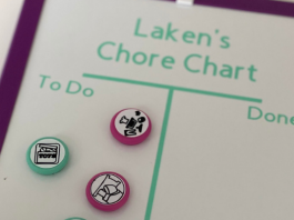 DIY chore chart