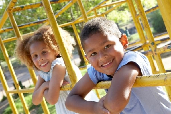 children playing in the park