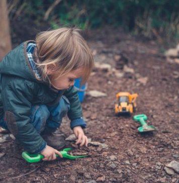 Kid spending time outdoors.