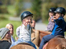 Horseback riding near Fargo.