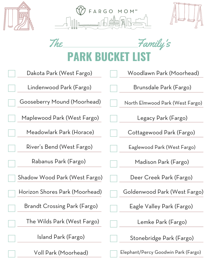 Fargo Parks Bucket list