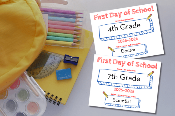 first day of school printable