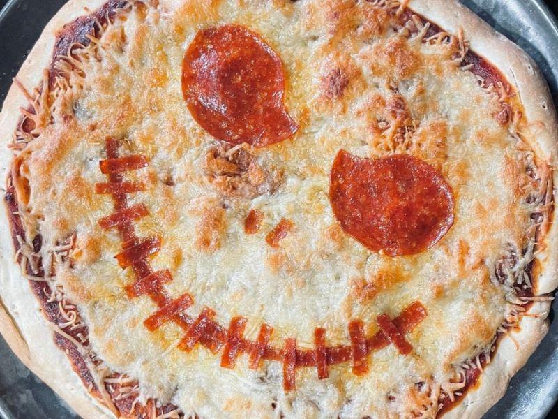 Halloween-themed dinner and movie