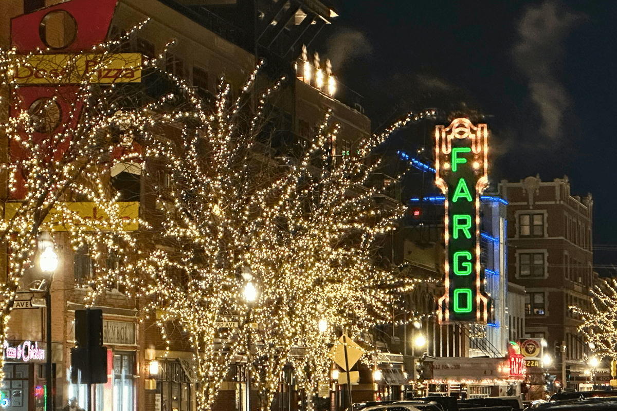 lights downtown Fargo