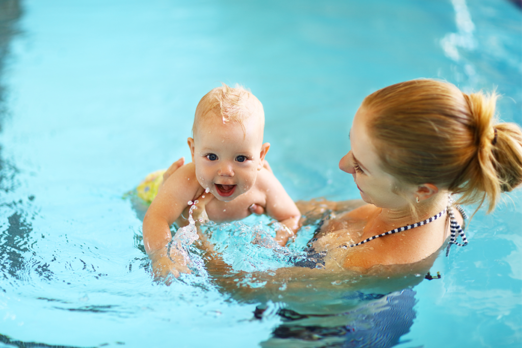 mom and baby swim class